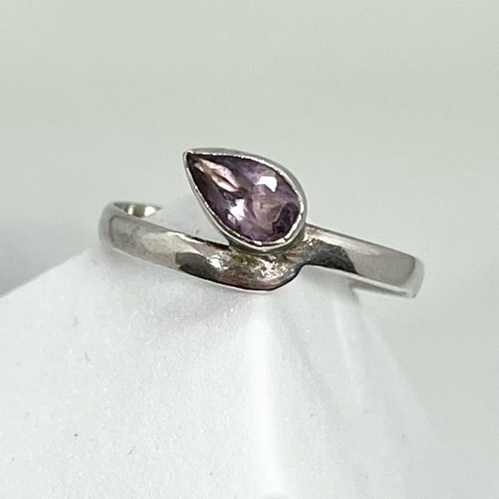Sterling Silver & Amethyst February Birthstone Ring s 6.75